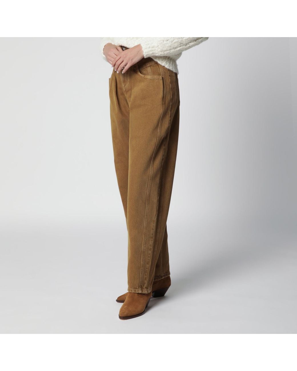 Isabel Marant Natural Lisha Barrel Jeans