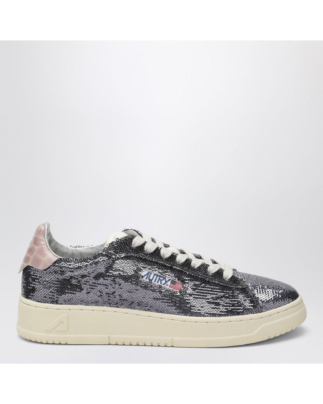 Sneaker Dallas Scintillante En Sequins Gris Autry en coloris Multicolor