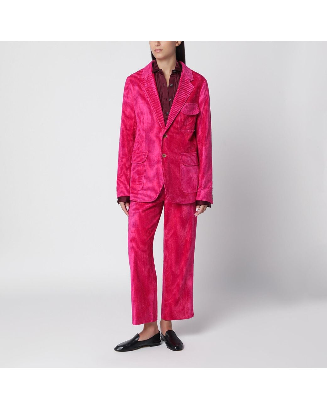 Sanderlak Pink Cadillac Corduroy Cropped Pants