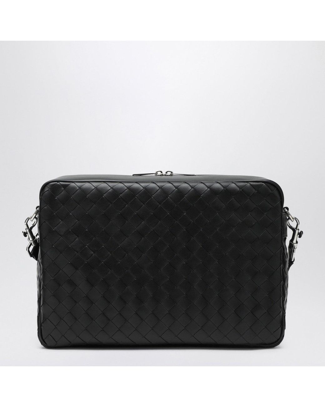 Bottega Veneta Black Intrecciato Camera Bag for men
