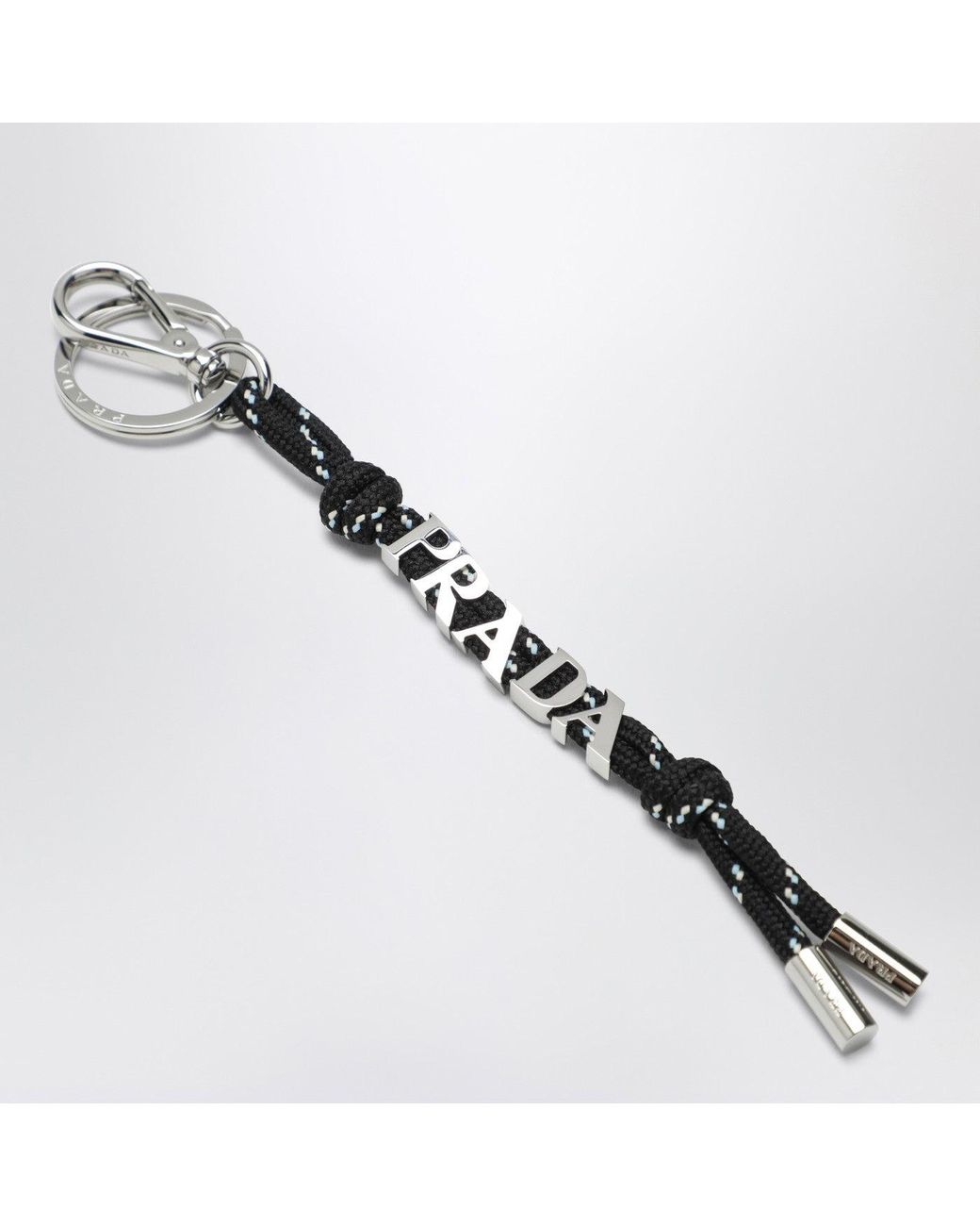 Prada Metallic Speedrock Key Holder for men