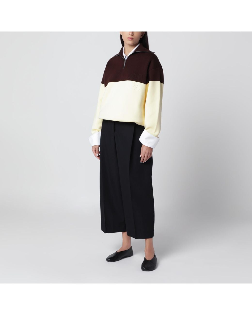 Loewe Black Two-Tone And Cotton Sweatshirt