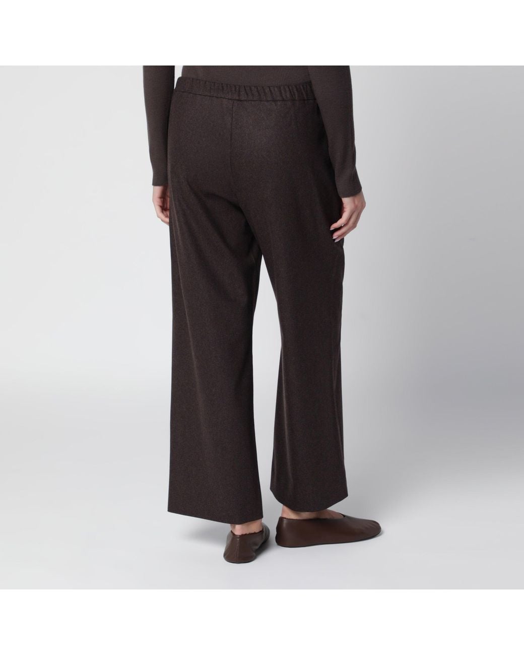 Max Mara Black Stretch Wool Jogging Trousers