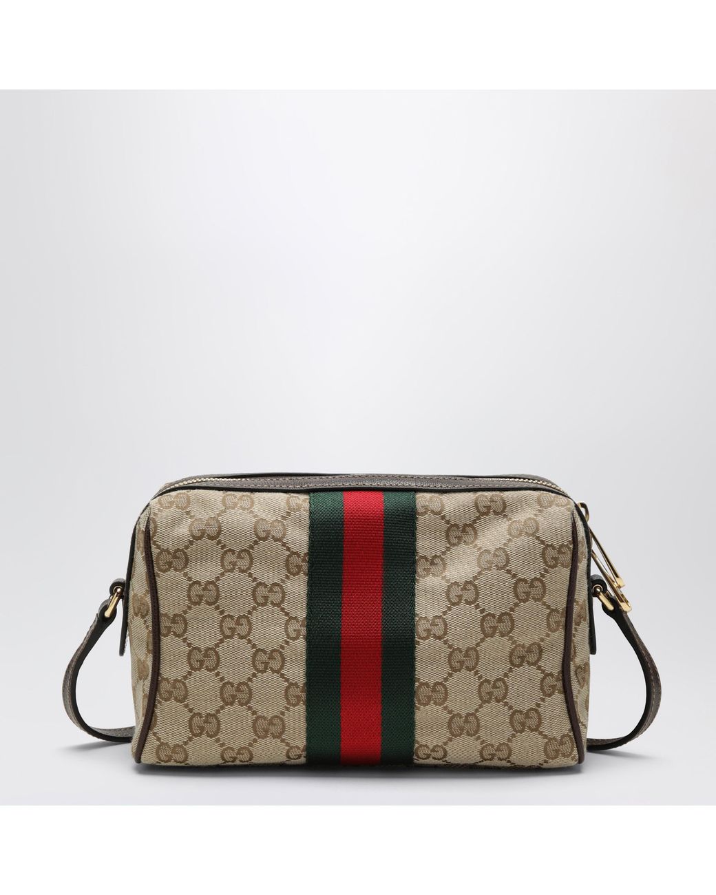 Gucci Natural Small Horsebit Web Camera Bag