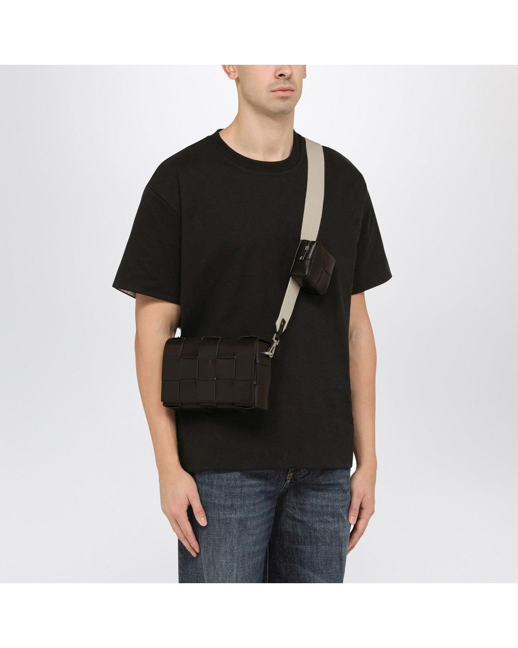 Bottega Veneta Black Dark Cassette Shoulder Bag for men