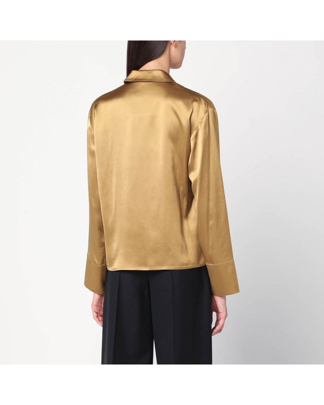 Loulou de Saison Natural Ochre Satin Persia Blouse