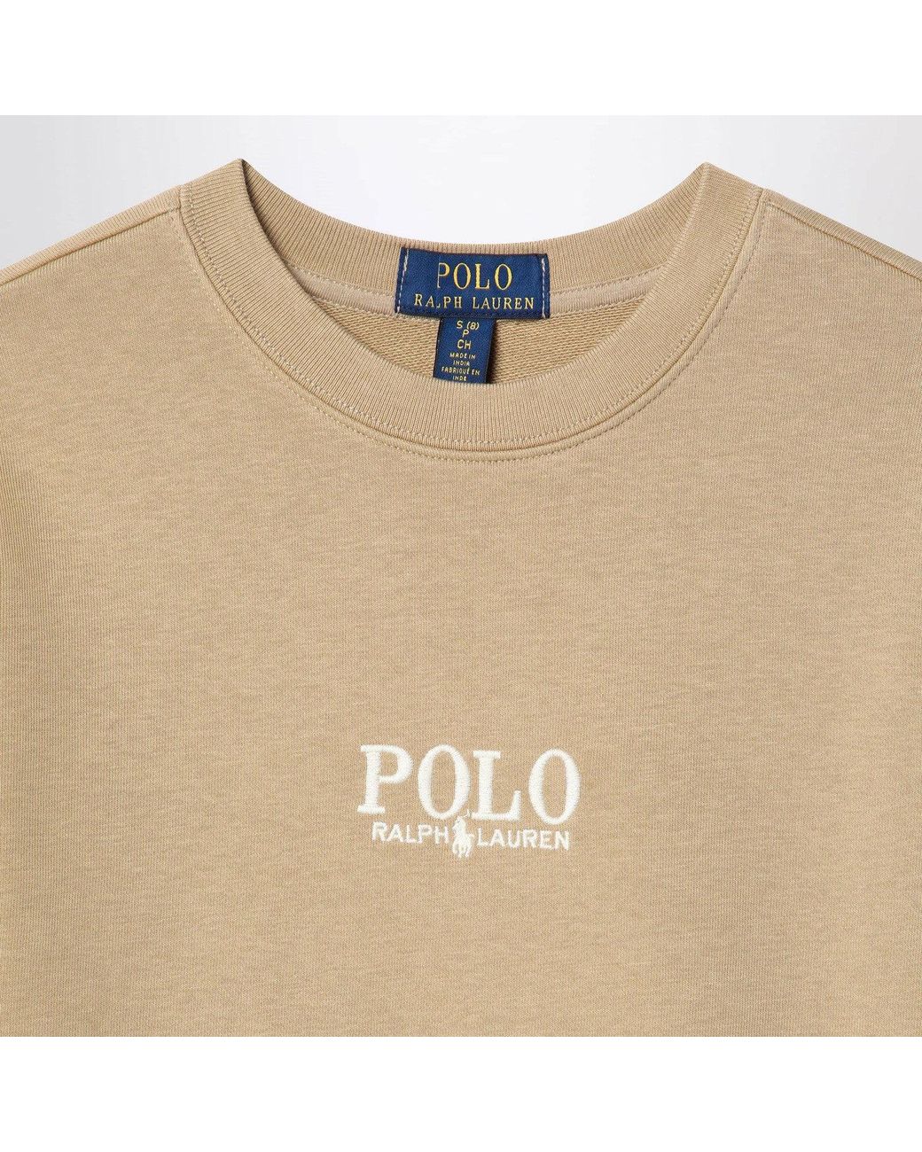 Polo Ralph Lauren Natural Cotton Sweatshirt With Logo