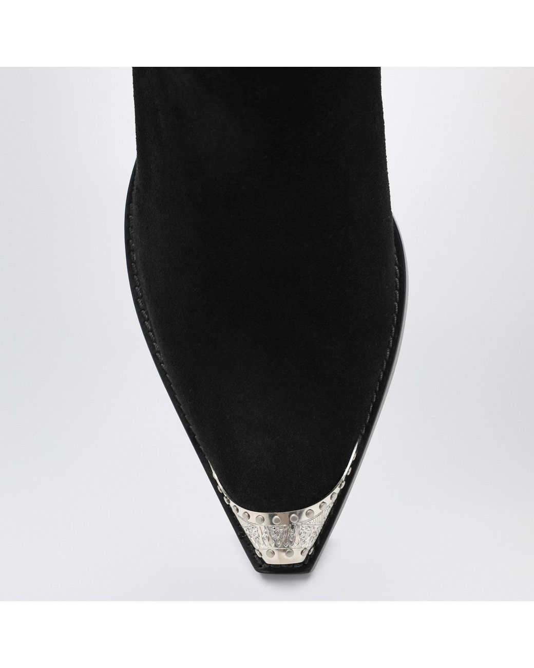 Sartore Black Suede Wax Ankle Boot