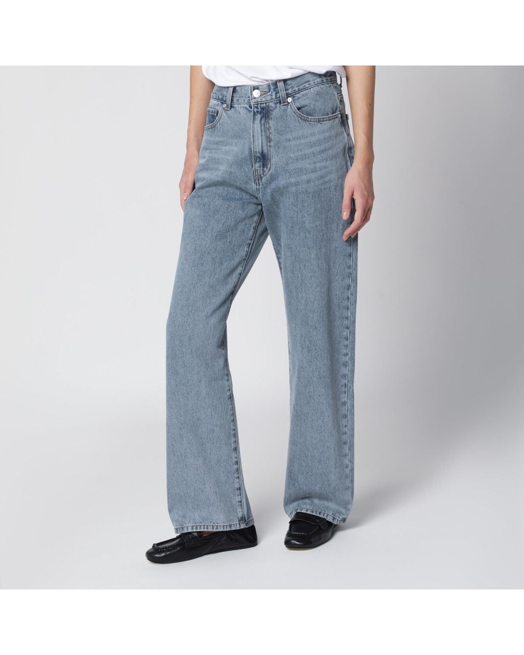 DUNST Blue Essential Cotton Straight-Leg Jeans