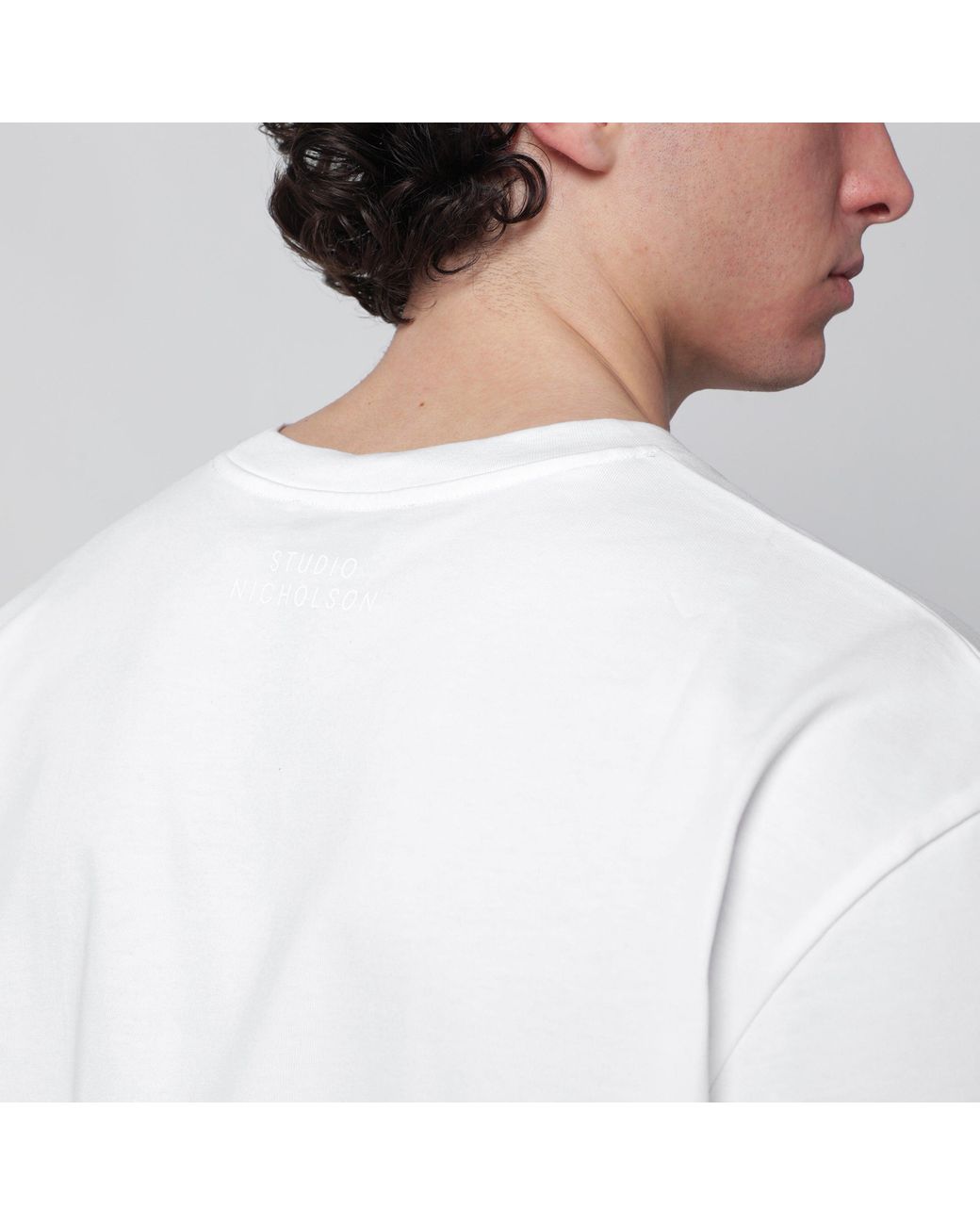 T-Shirt Lay Blanc Coupe Boxy Studio Nicholson pour homme en coloris White
