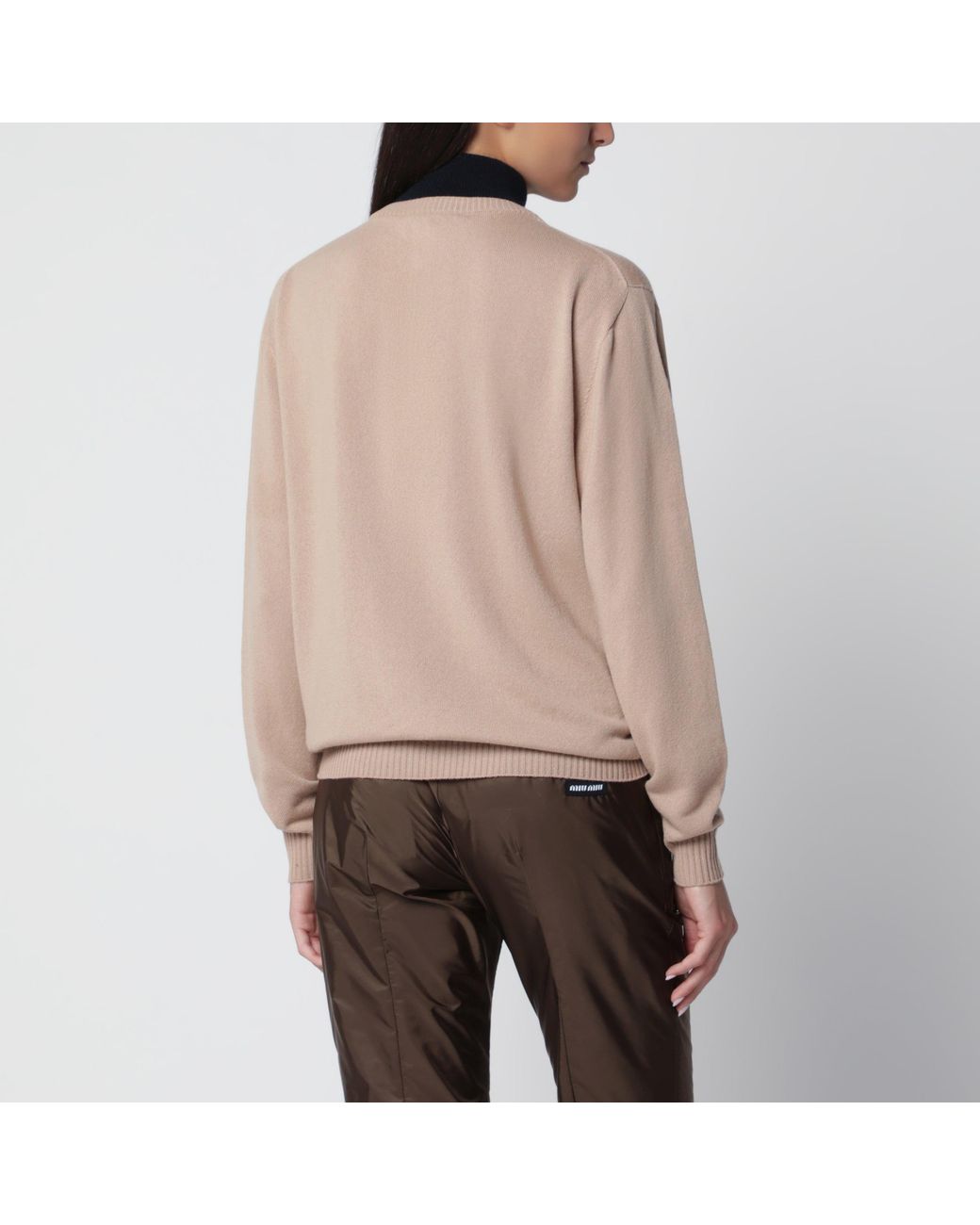 Miu Miu Natural And Turtleneck Sweater