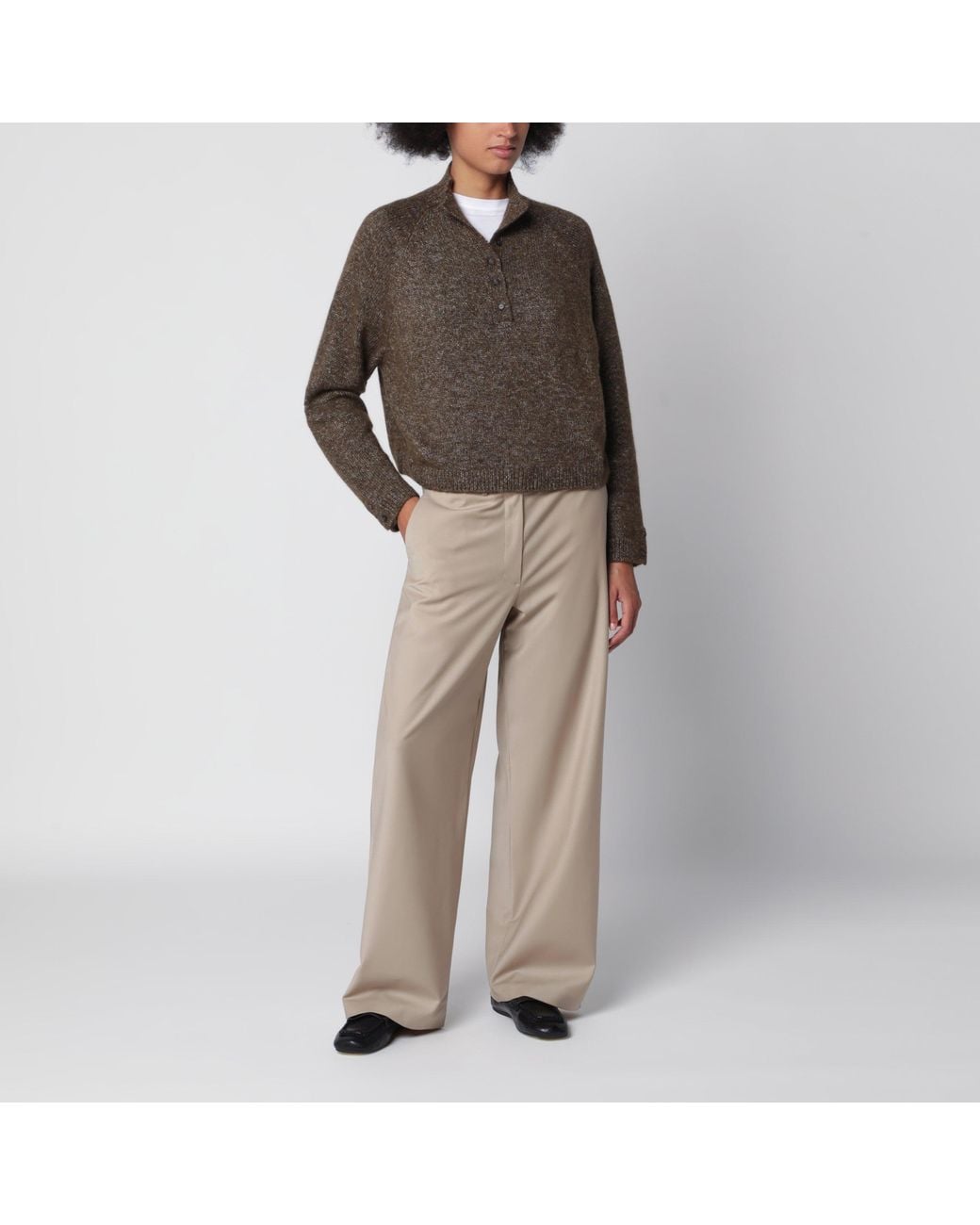 Cordera Natural Tailored Straight-Leg Virgin Wool Trousers