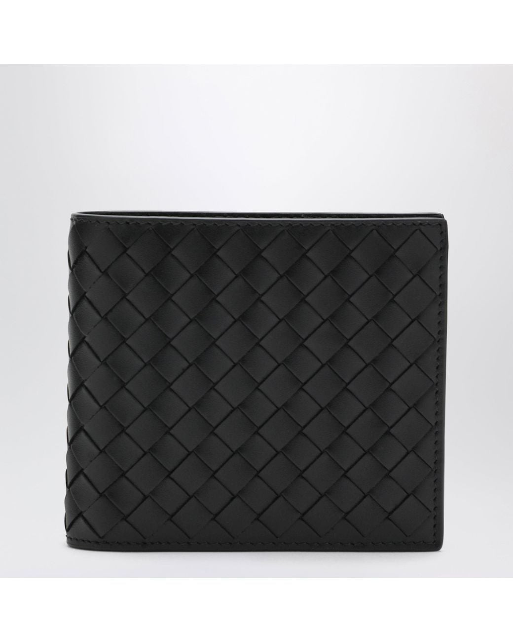 Bottega Veneta Black Intrecciato Wallet for men