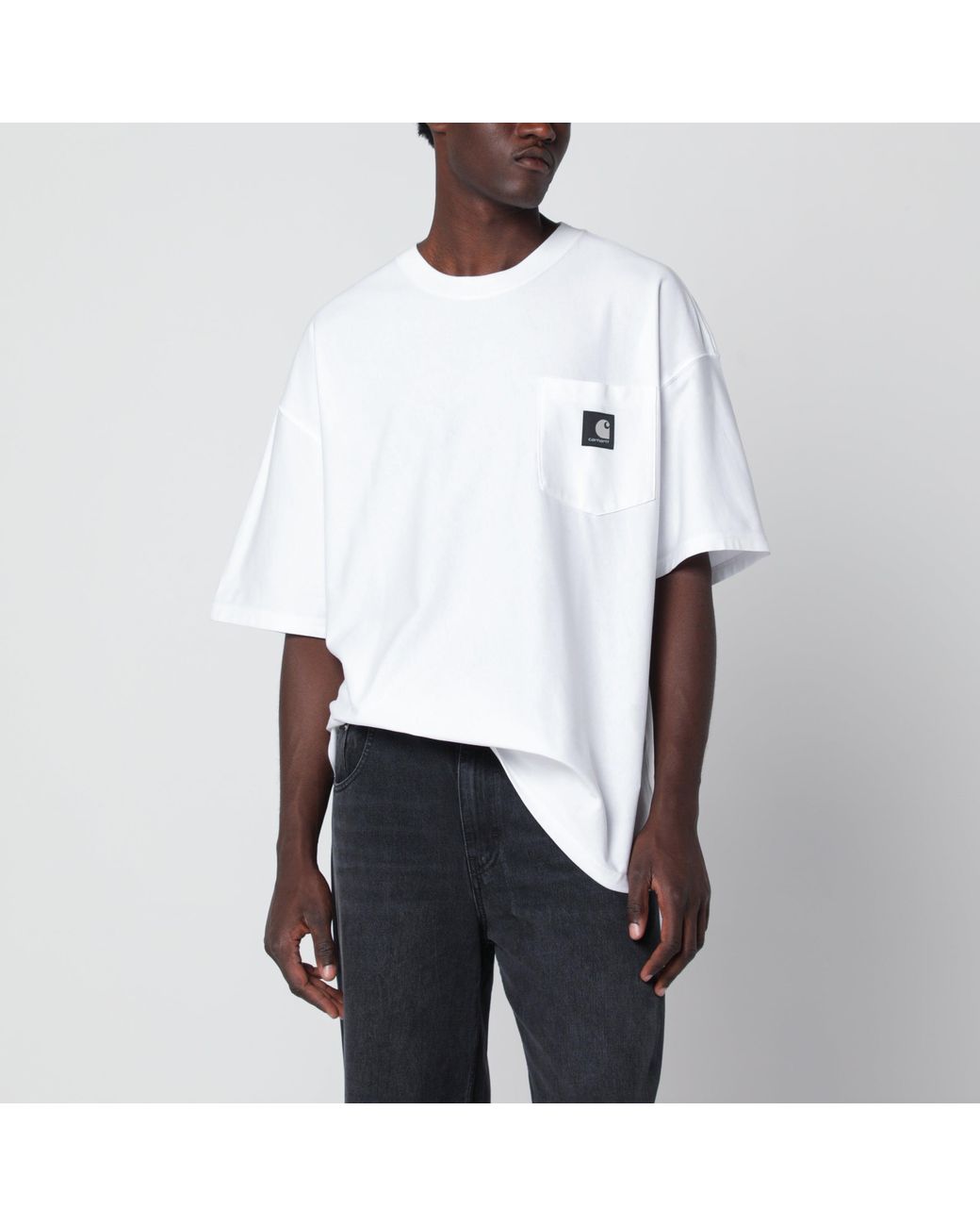 Carhartt White Og Loose Organic Cotton T-Shirt for men