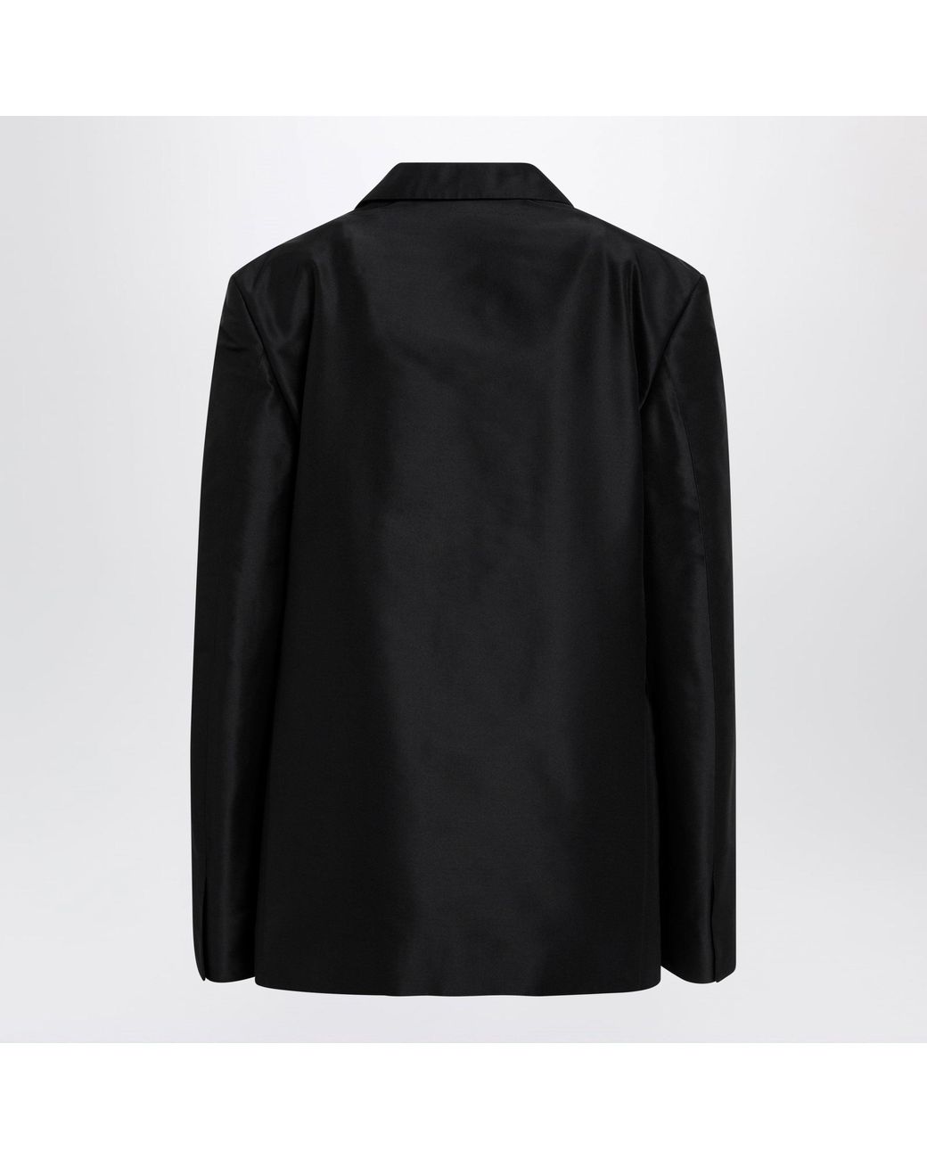 Gucci Black Oversized Fine Silk Faille Jacket