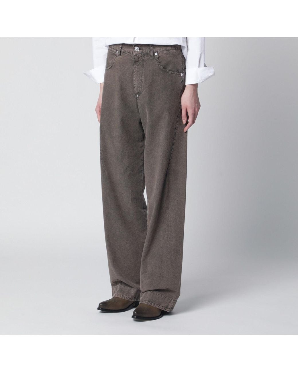 Jean Ample Vert Délavé 6397 en coloris Gray