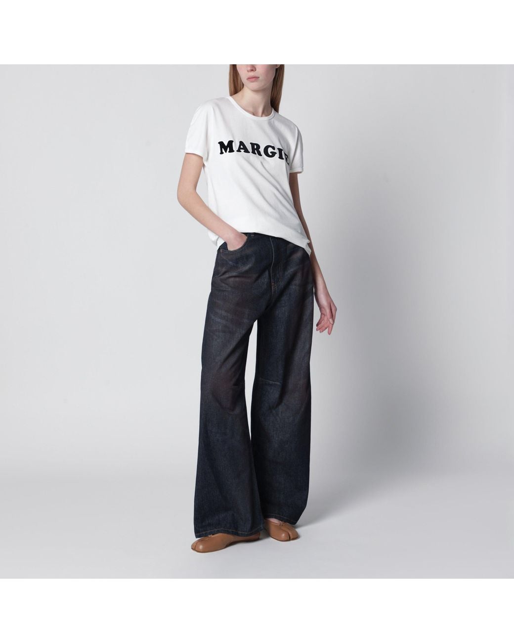 MM6 by Maison Margiela White Vintage Jersey Cotton T-Shirt