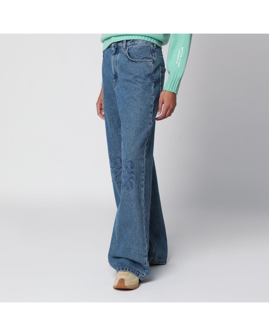 Loewe Blue Anagram Baggy Jeans