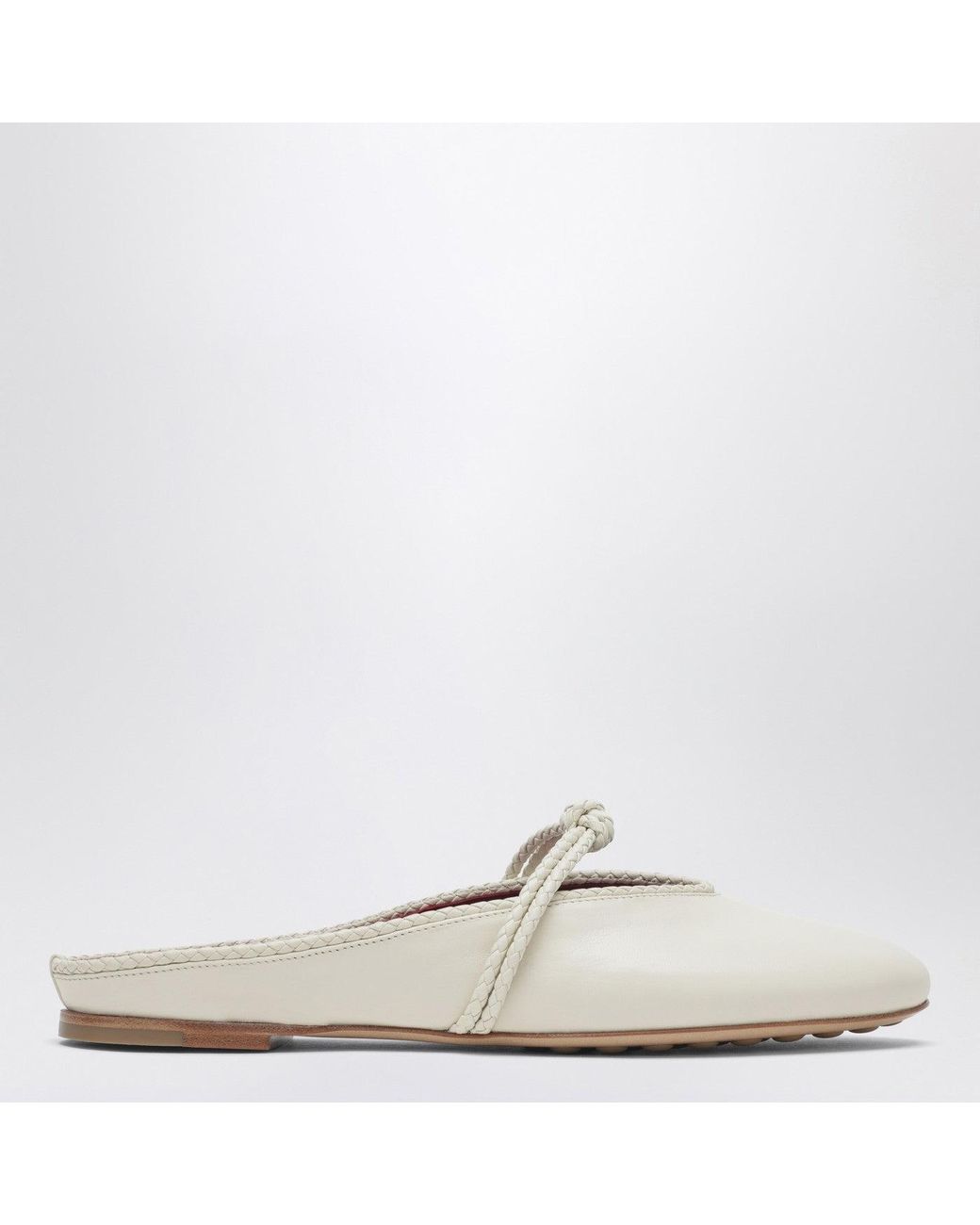 Bottega Veneta White Rosa Mules