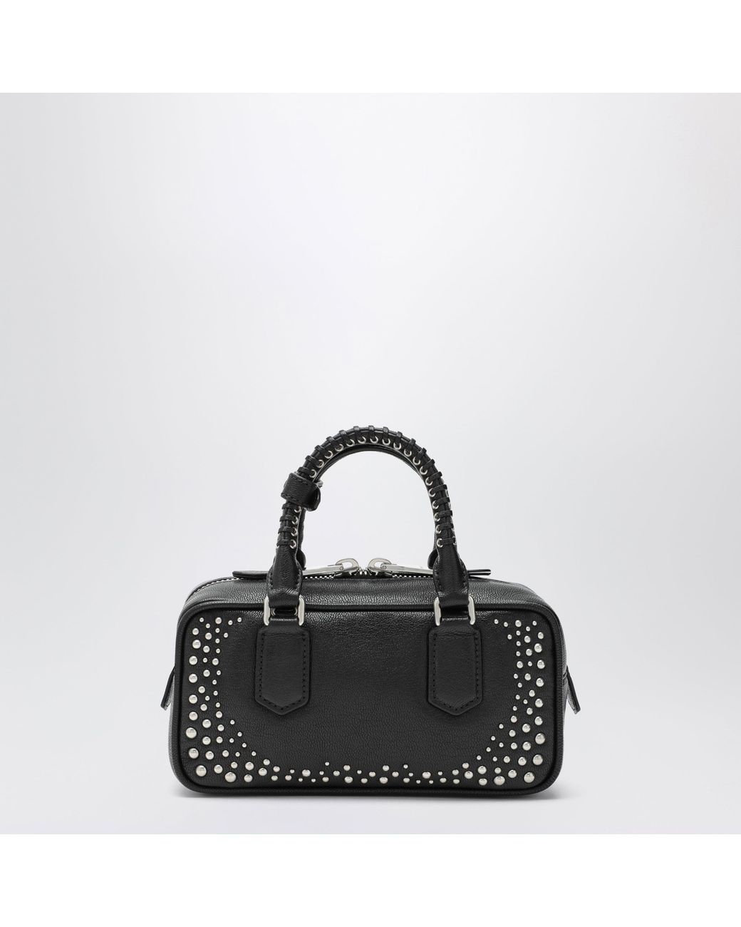 Miu Miu Black Arcadie Studded Leather Bag