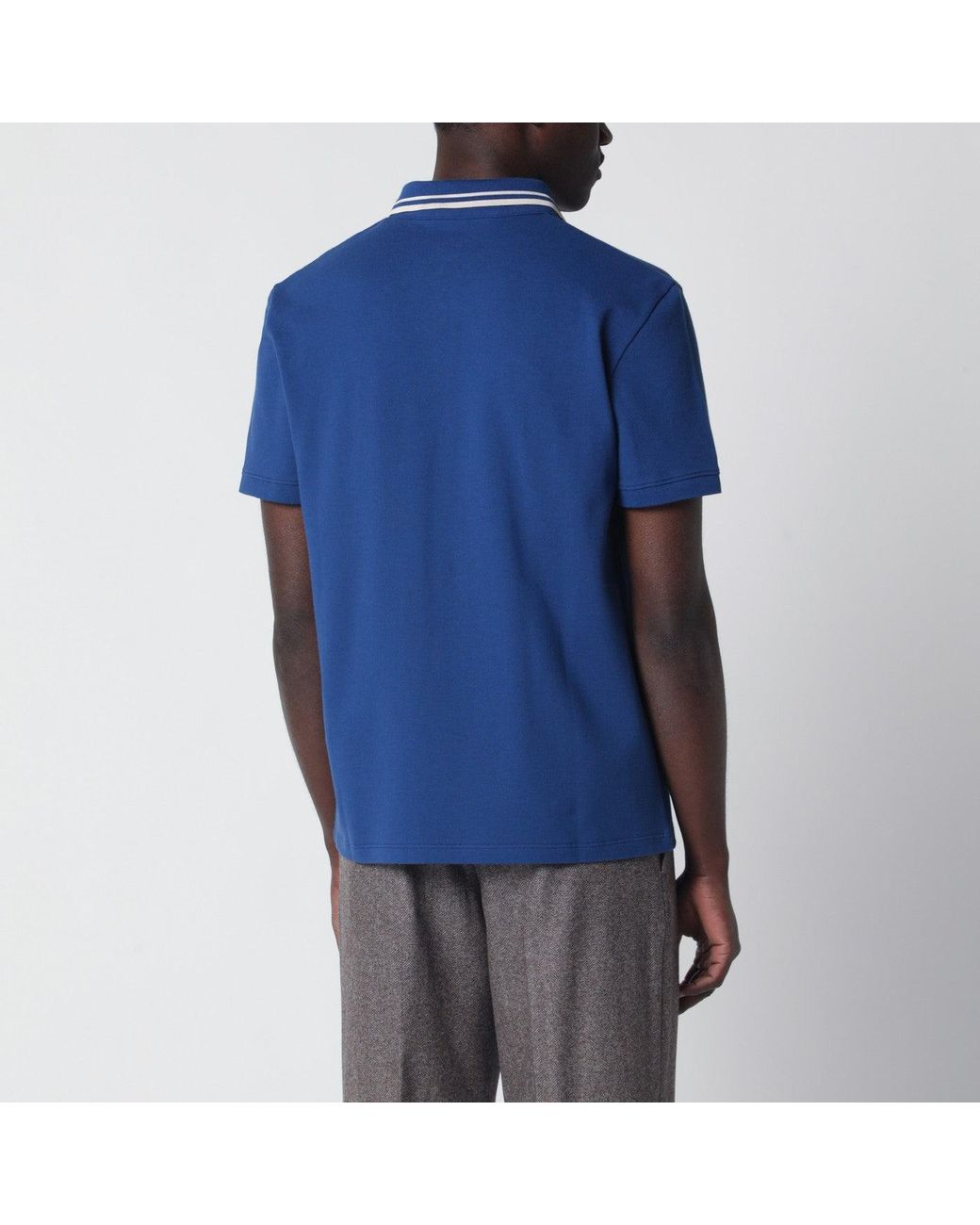 Valentino Blue Polo Shirt With Vlogo Patch for men