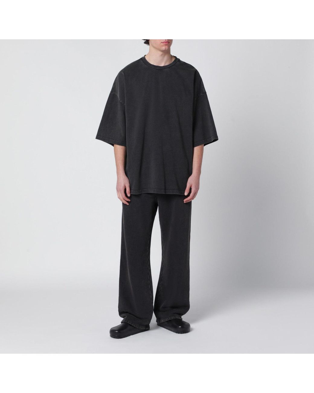 Entire studios Black Washed Boxy T-Shirt for men