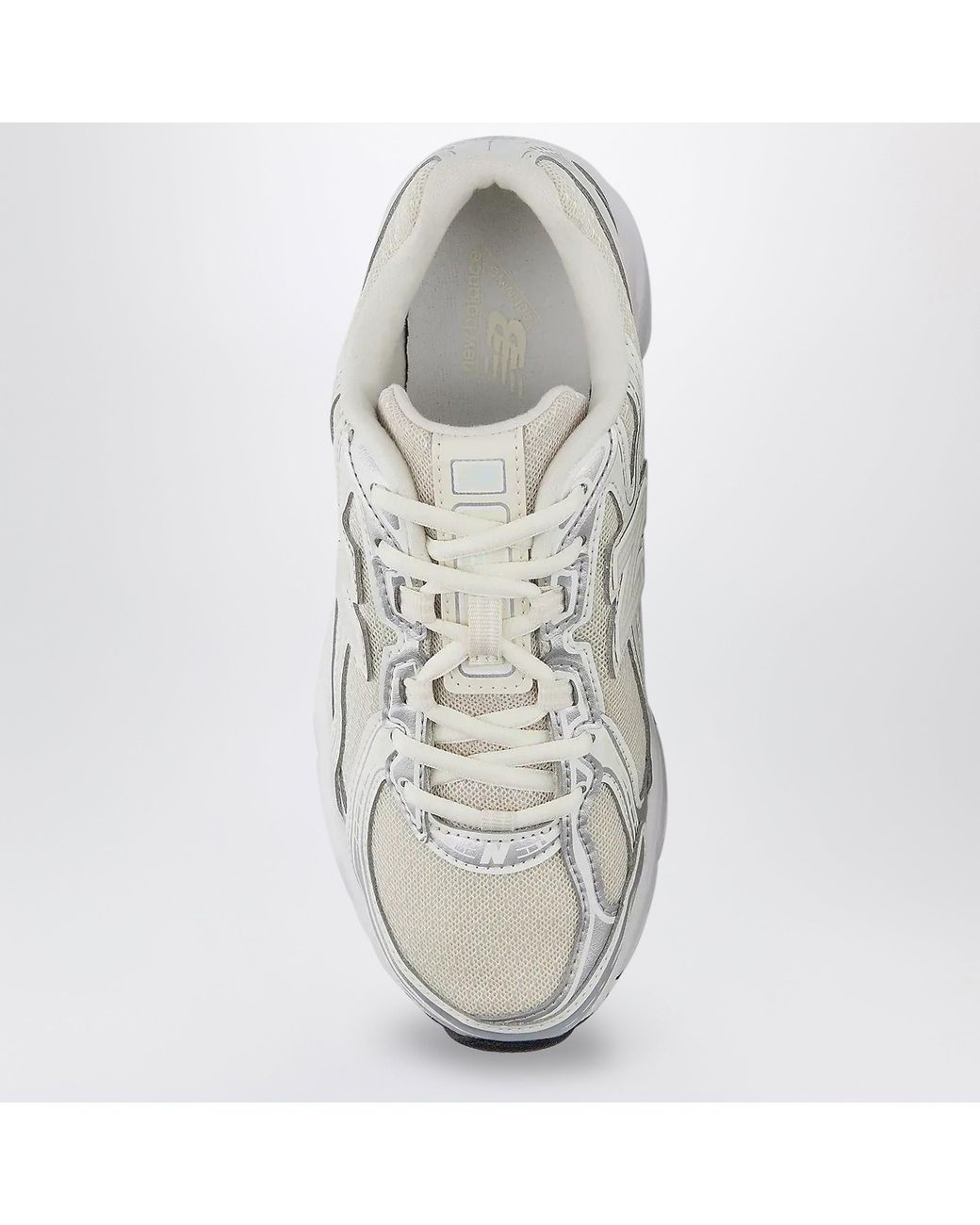New Balance White 740 Sneakers Lace Turtledove Linen