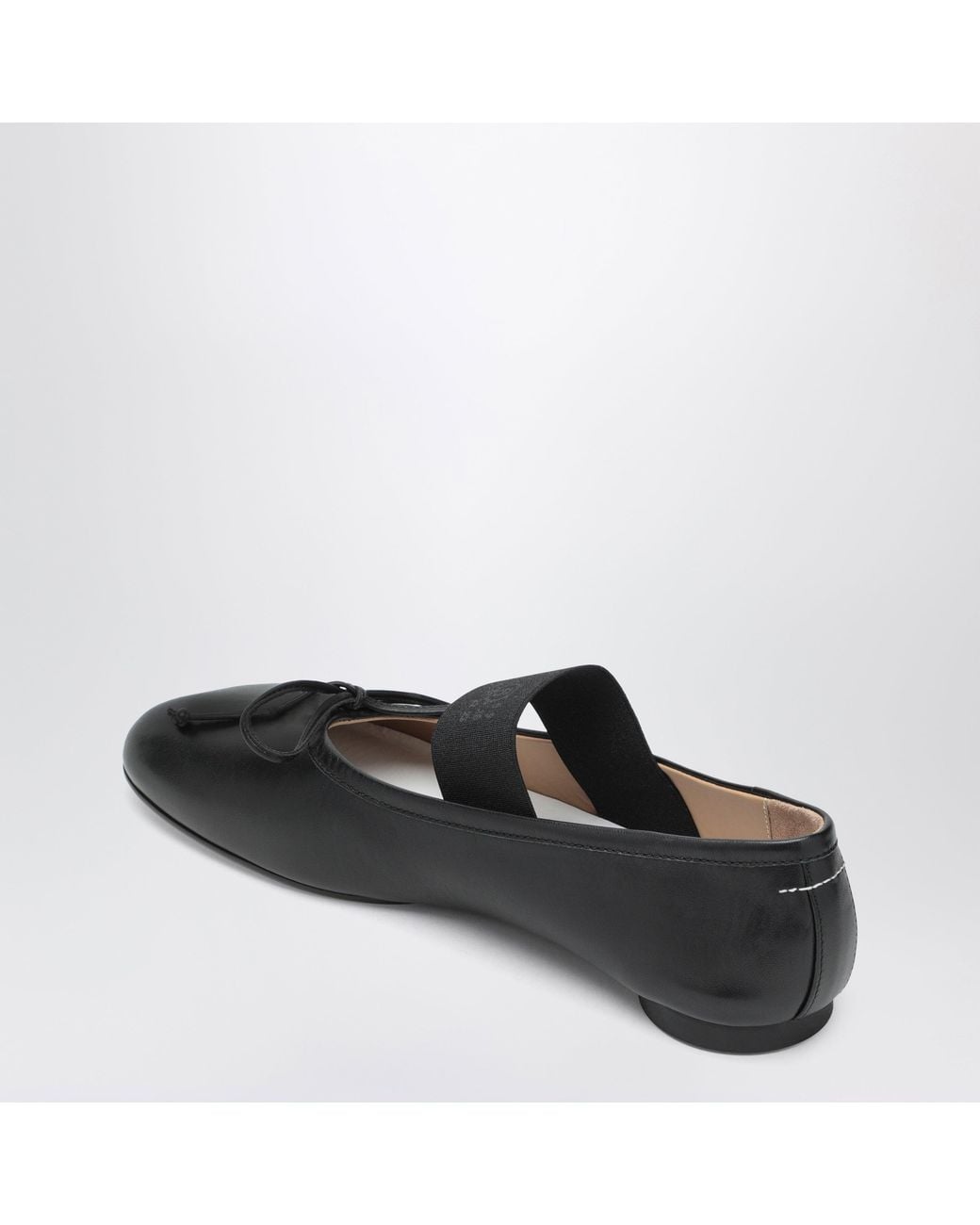 MM6 by Maison Margiela Black Anatomic Numeric Ballet Flats