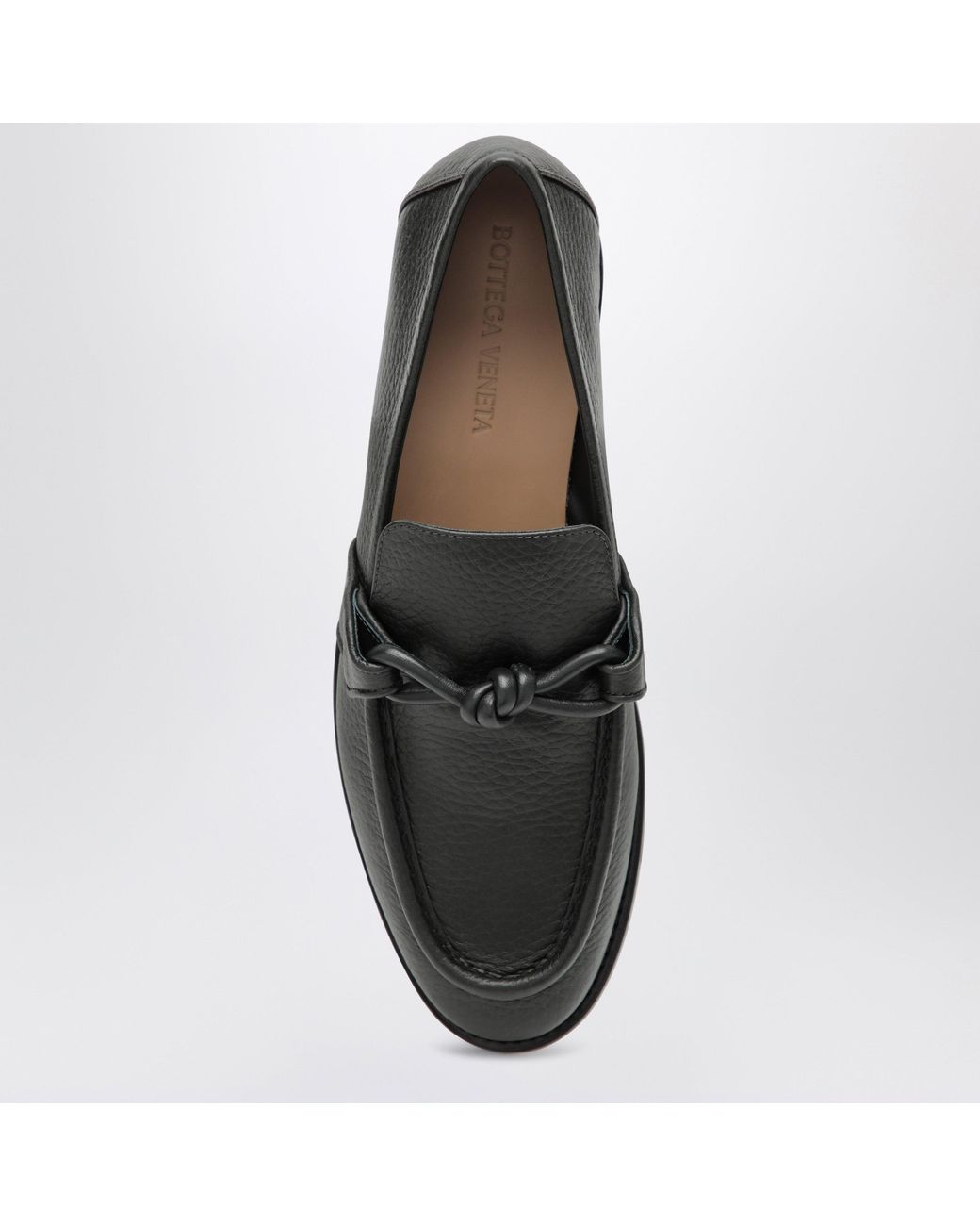 Bottega Veneta Black Astaire Loafers Dark With Knot Detail for men