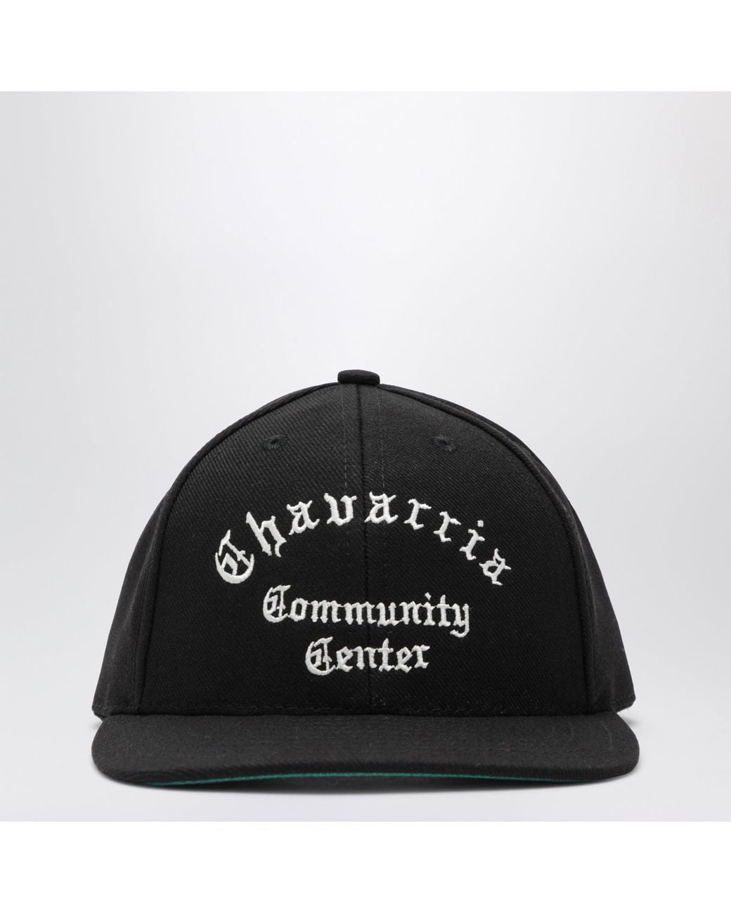 Willy Chavarria Black Baseball Cap With Embroidered Logo for men