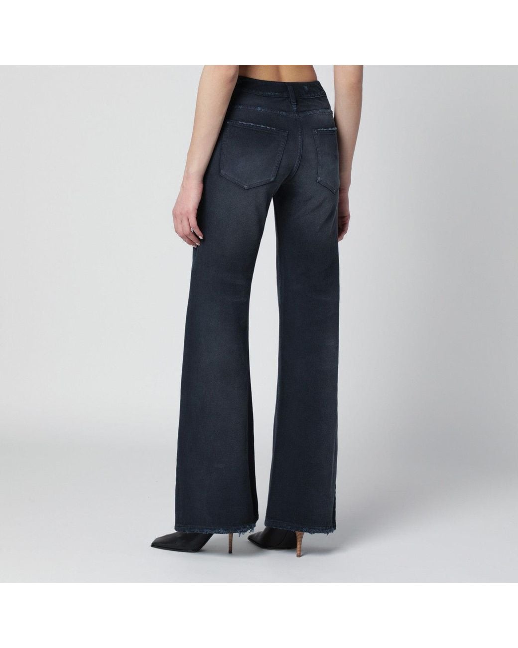 Balenciaga Blue Jeans With Curved Waist