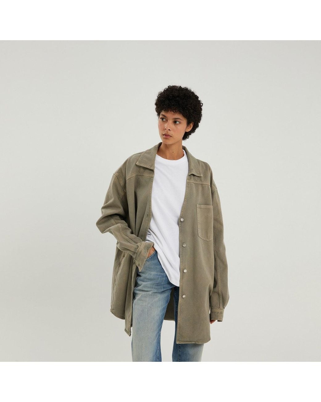 1989 STUDIO Green Light Denim Overshirt