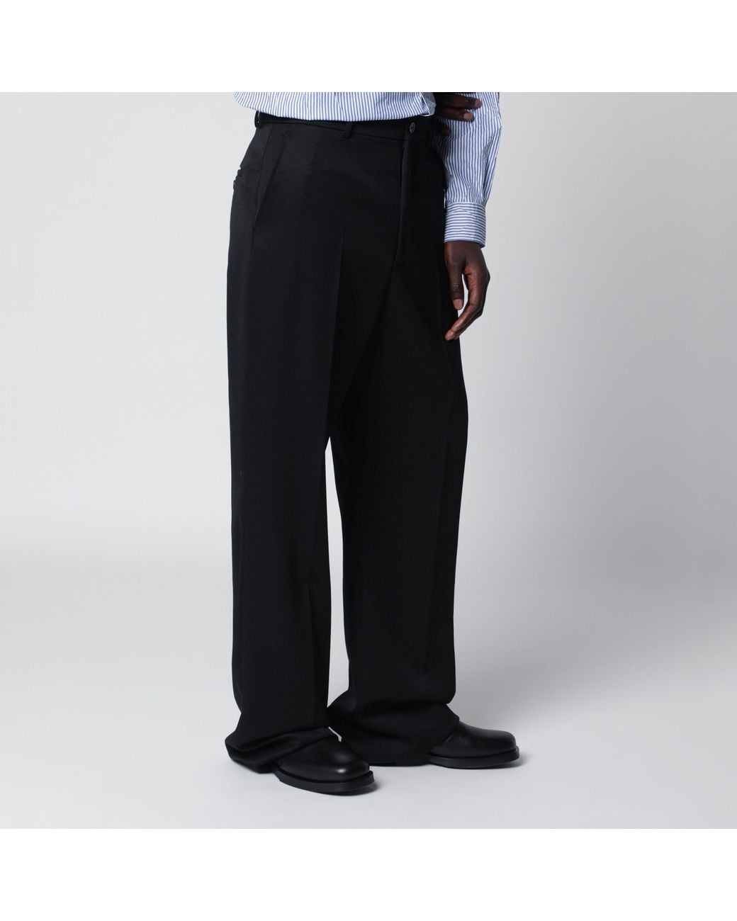 Balenciaga Black Too Far Tailored Trousers for men