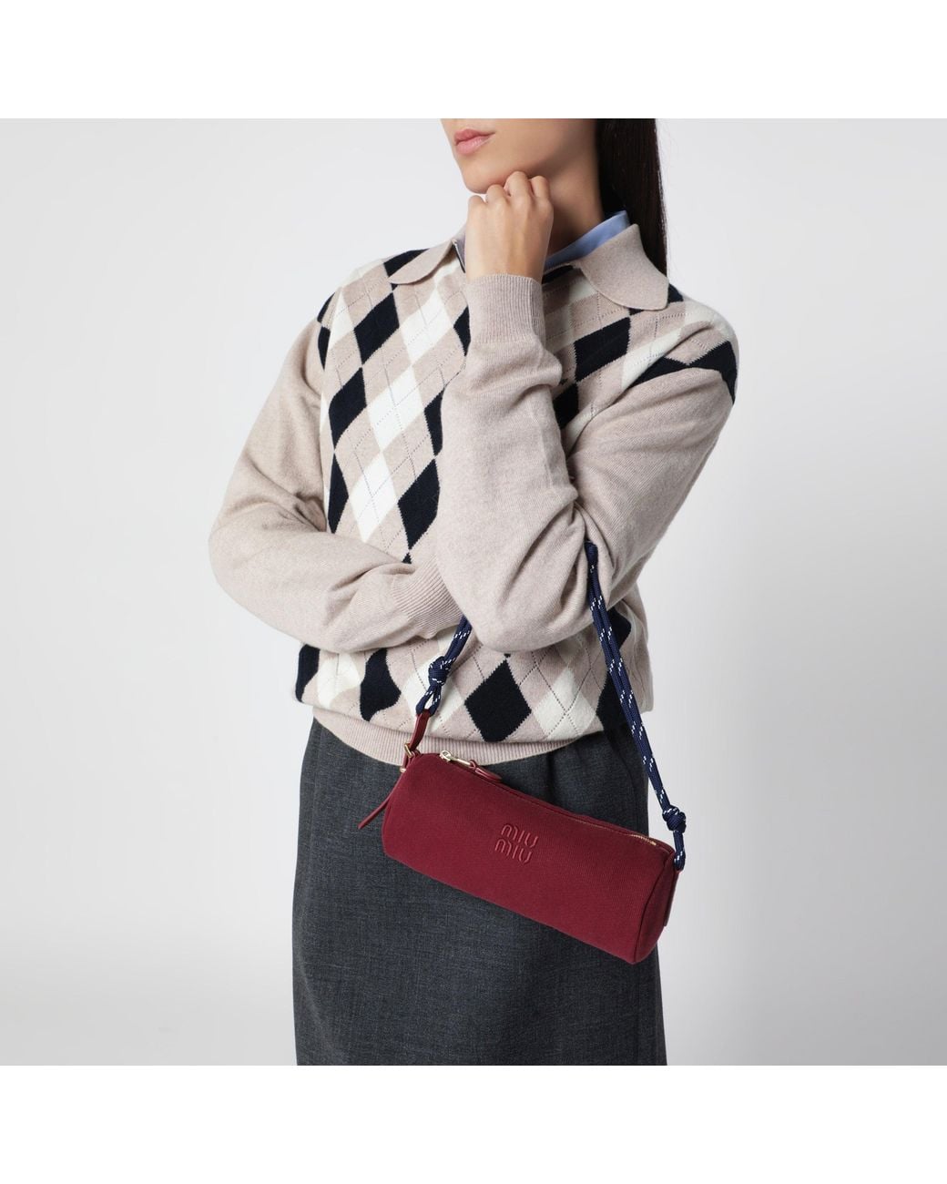 Miu Miu Red Cerise/Baltico Pouch