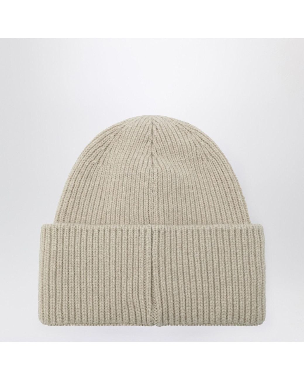 Destin Natural Ivory Wool And Cashmere Beanie