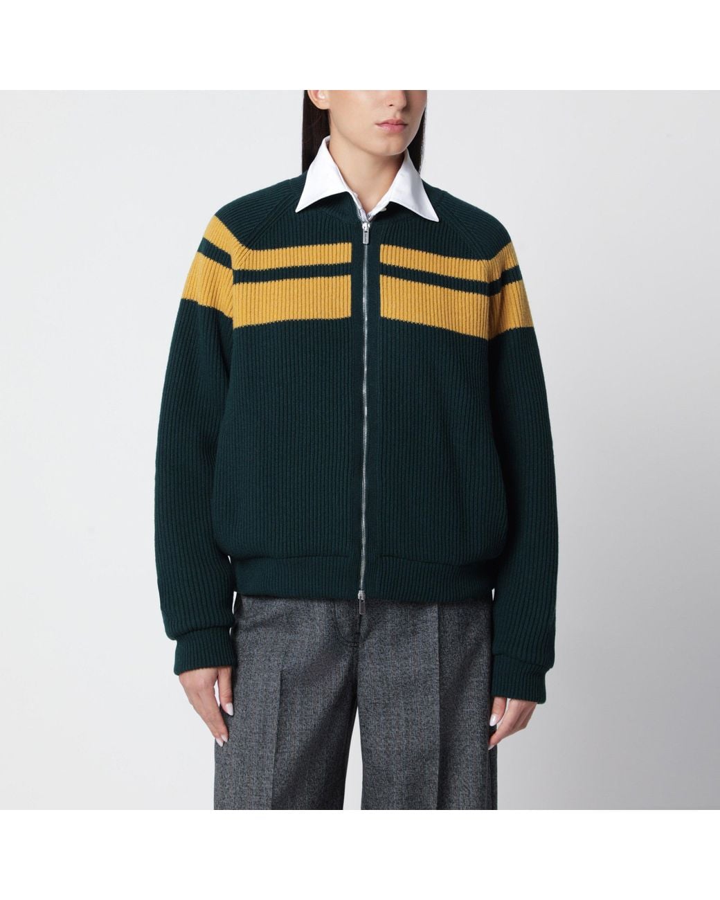 Miu Miu Black Bottle/ Zip-Up Cardigan