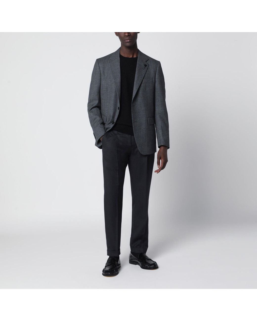 PT Torino Black Lead Rebel Trousers for men