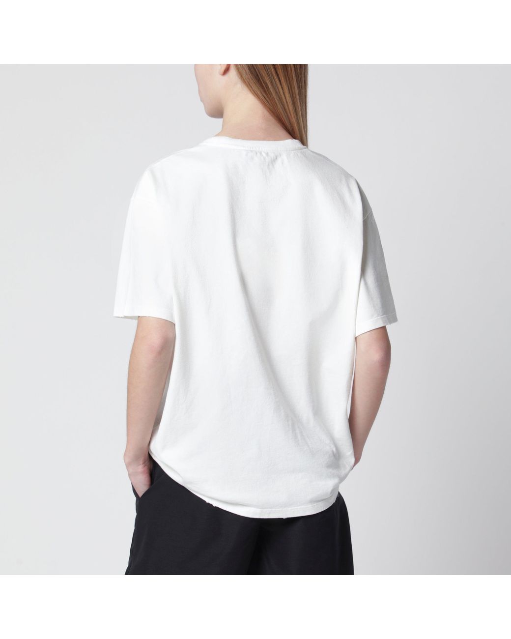 Prada White Garment-Dyed Jersey T-Shirt