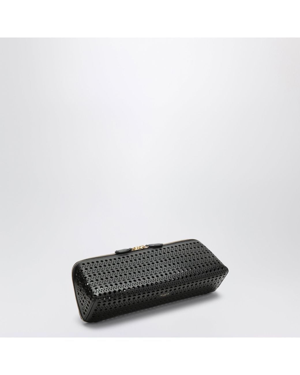 Alaïa Black Delta Calfskin Clutch Bag