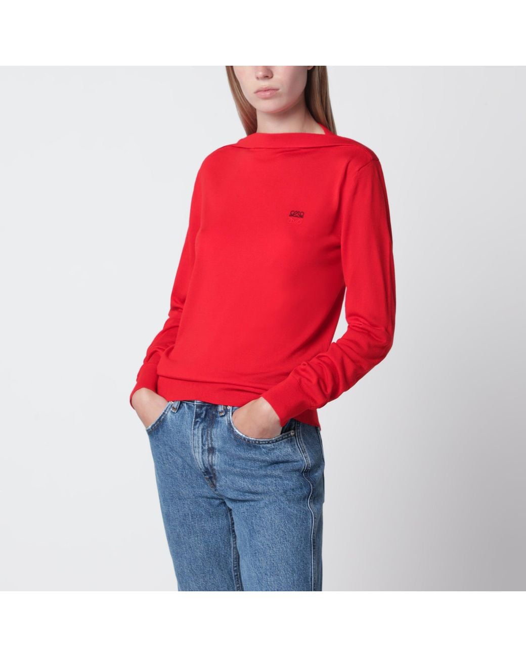 Loewe Red Light Merino Wool Sweater