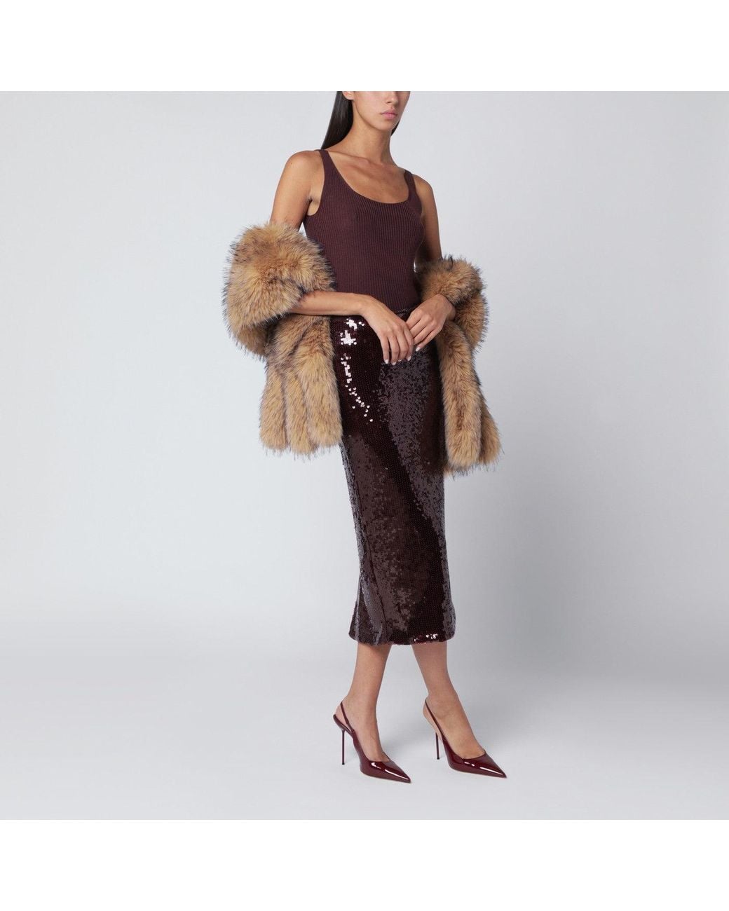 Roberto Collina Purple Eggplant-Coloured Wool Tank Top
