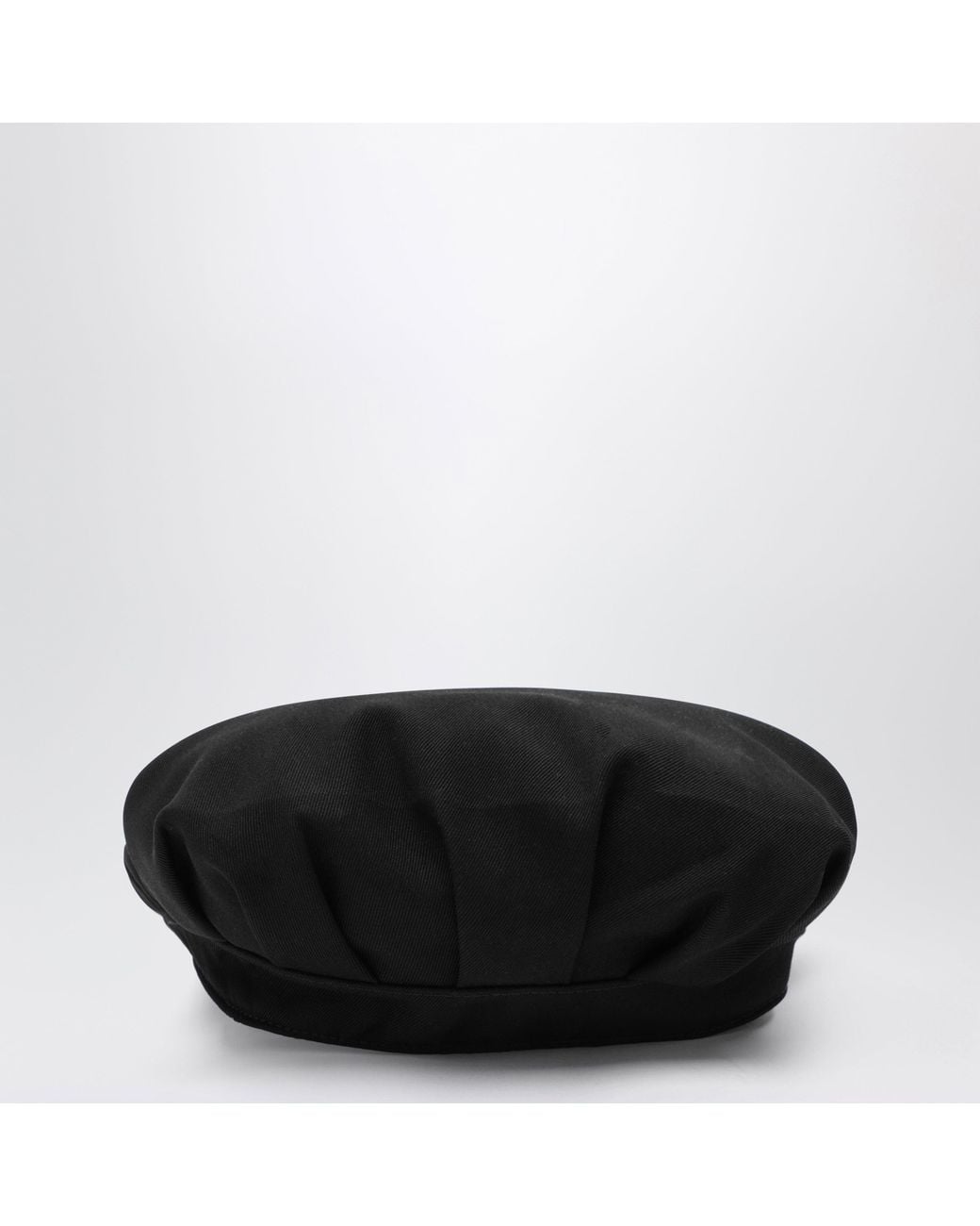 Prada Black Cotton Beret for men