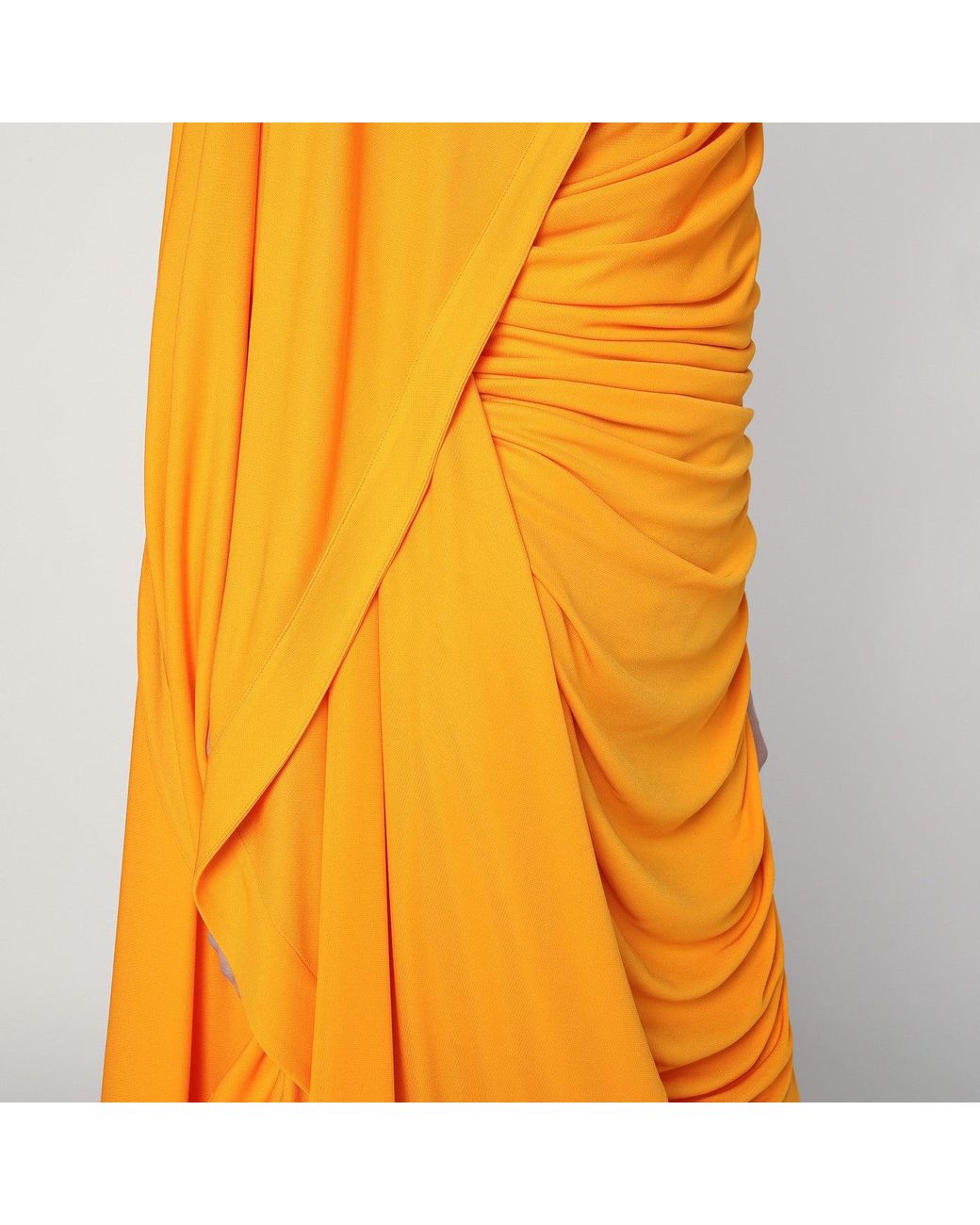 Bottega Veneta Yellow Draped Dress