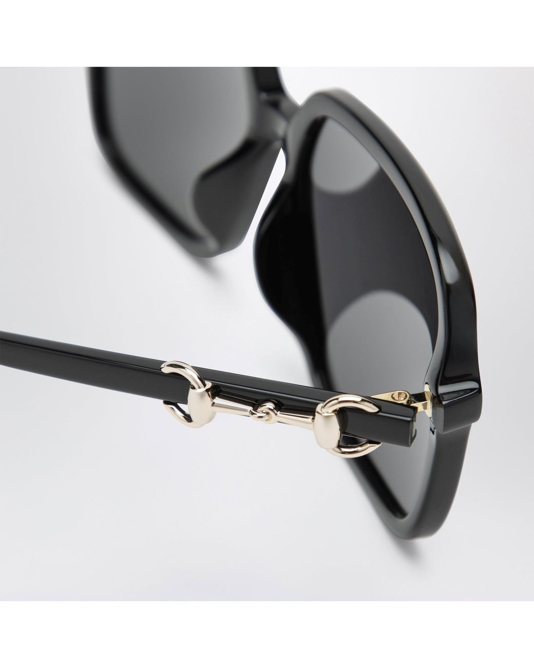 Gucci Gray Butterfly Sunglasses With Horsebit Detail