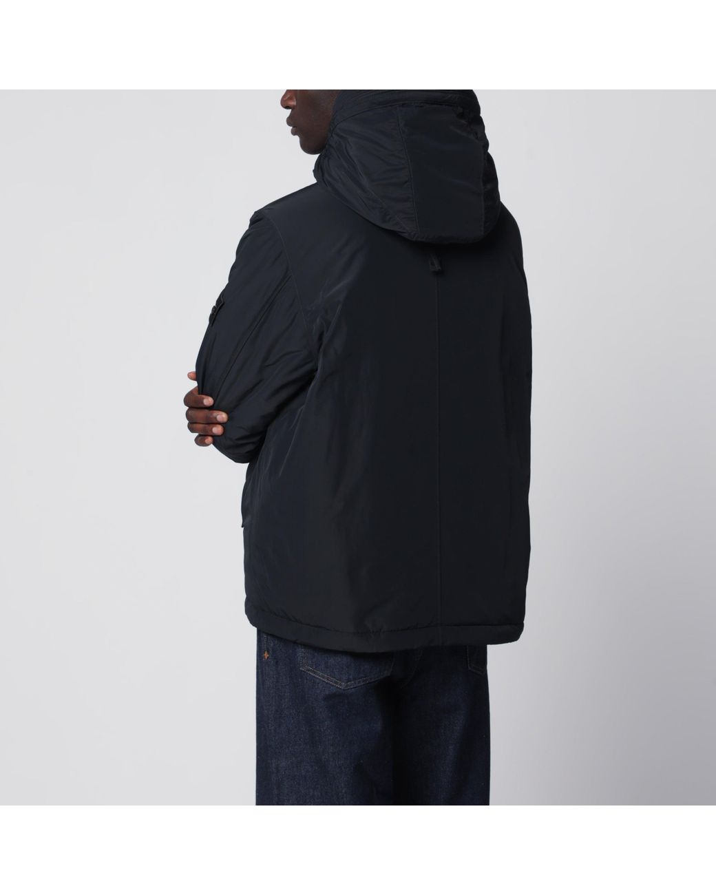 Stone Island Blue Padded Zip-Up Jacket for men
