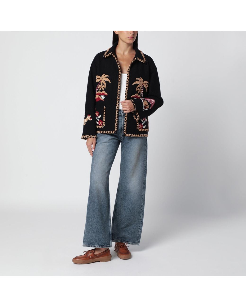 Alanui Black Remember Me Virgin Wool Jacket