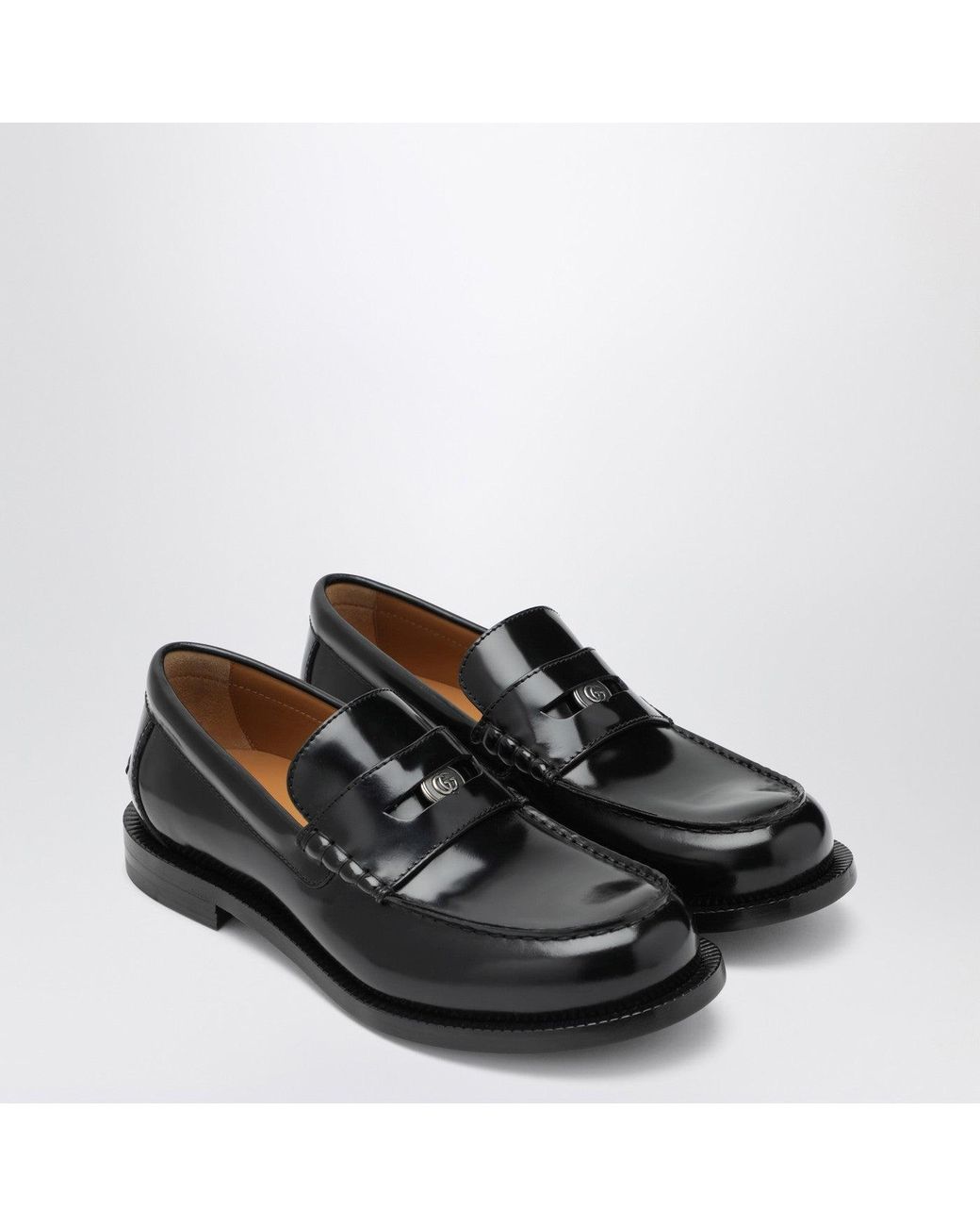 Gucci Black Loafer With Removable Gg Detail for men