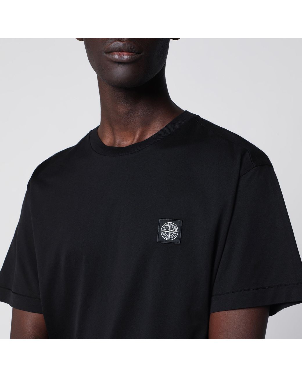 Stone Island Black Slim-Fit Cotton T-Shirt for men