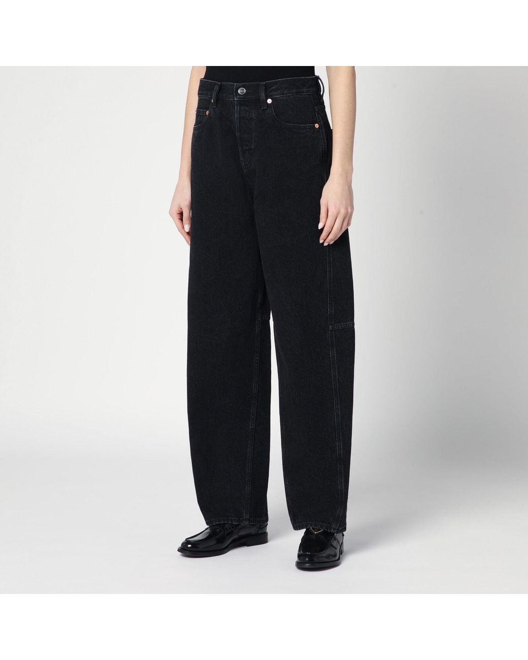 Gucci Black Wide-Leg Jeans
