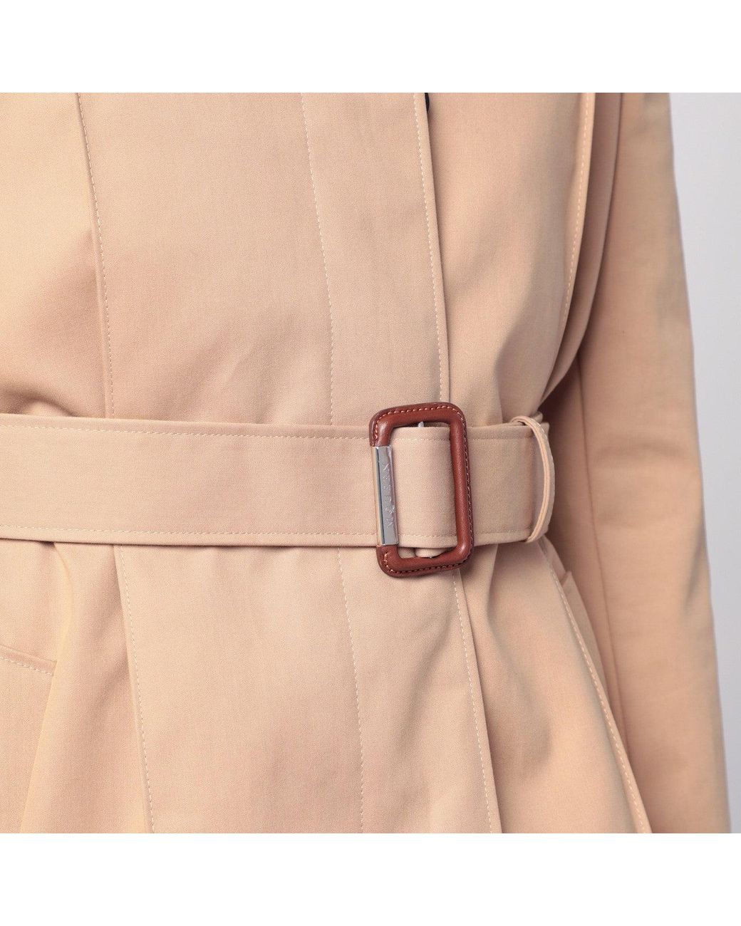 McQueen Natural Trench Coat With Belt